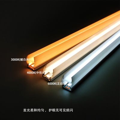 Iluminación de gabinete de estantería de vidrio único de superficie moderna Iluminación de estantería de vidrio de led blanco cálido