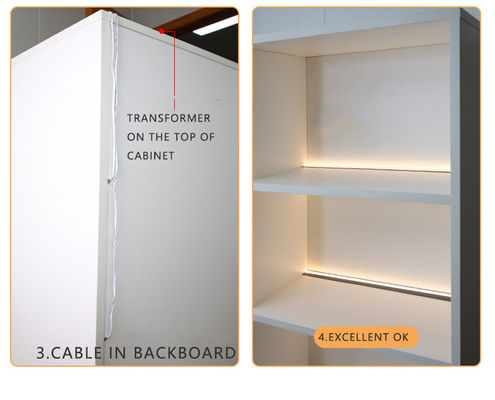 Cabinet de visualización de cabello con sensor de movimiento con luz LED