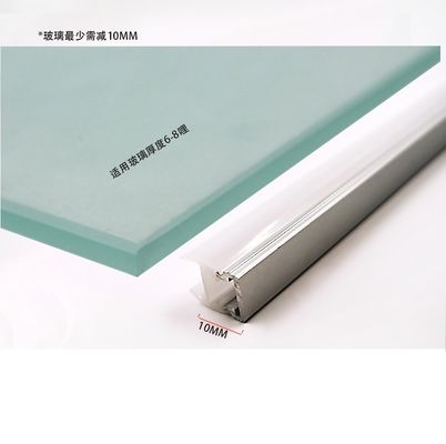 Luz de pantalla LED de estante de vidrio único con atenuación de blanco cálido y temperatura de color de 3500K