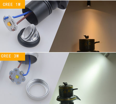 90lm/w 3W luz LED ajustable para el gabinete