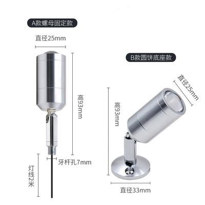 3W LED Mini Spot Light con cuerpo de lámpara de aluminio