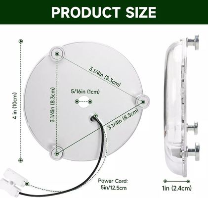 120V 15W Dia sin conductor 100mm luz LED para luz de ventilador LED con certificado ETL