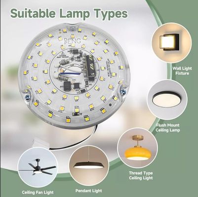 120V 15W Dia sin conductor 100mm luz LED para luz de ventilador LED con certificado ETL