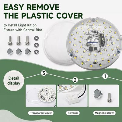 120V 15W Dia sin conductor 100mm luz LED para luz de ventilador LED con certificado ETL