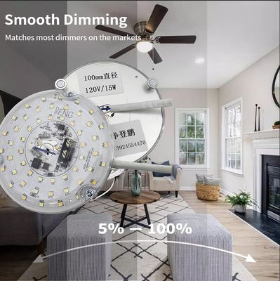 120V 15W Dia sin conductor 100mm luz LED para luz de ventilador LED con certificado ETL