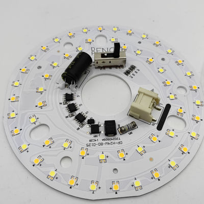 Dia125mm 4.9 pulgadas 24W LED de ventilador de techo luz Kit de remodelación Kit de reemplazo de luz de techo 5CCT 3000K 3500K 4000K 5000K 6000K ajustable 12W 18W 24W Switch, 2800LM 120V ETL 2 4 Watts