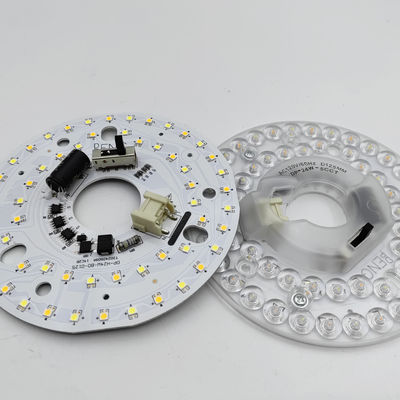 Dia125mm 4.9 pulgadas 24W LED de ventilador de techo luz Kit de remodelación Kit de reemplazo de luz de techo 5CCT 3000K 3500K 4000K 5000K 6000K ajustable 12W 18W 24W Switch, 2800LM 120V ETL 2 4 Watts