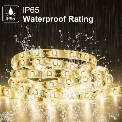 Lámparas de banda LED flexibles 600 unidades LEDs LEDs resistentes al agua 12 voltios LED Light Strips Pack de 16,4 pies/5m para fiesta en casa de vacaciones Decoración interior exterior resistente al agua Blanco 1 Pack