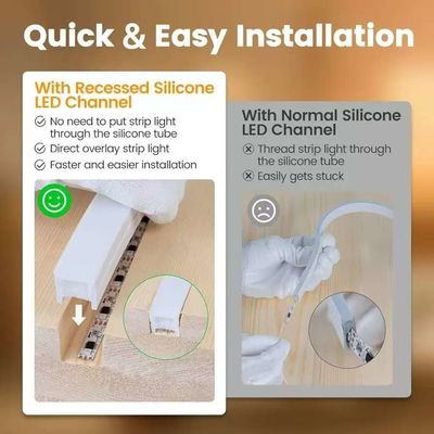 Decoración DIY Tubos de luz de banda de neón RGB 12v 24v SFlexible Luz de banda de neón para decoración de vacaciones Silicona IP67 Inodoro Luz de neón exterior