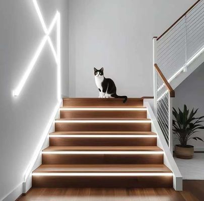 16.5FT / 5 Meter Sistema de canal de silicona sin mancha LED tubo flexible con recubrimiento blanco lechoso vía más ancha para 12mm LED resistente al agua luz de banda USC7 WW