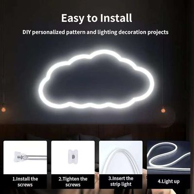 16.5FT / 5 Meter Sistema de canal de silicona sin mancha LED tubo flexible con recubrimiento blanco lechoso vía más ancha para 12mm LED resistente al agua luz de banda USC7 WW