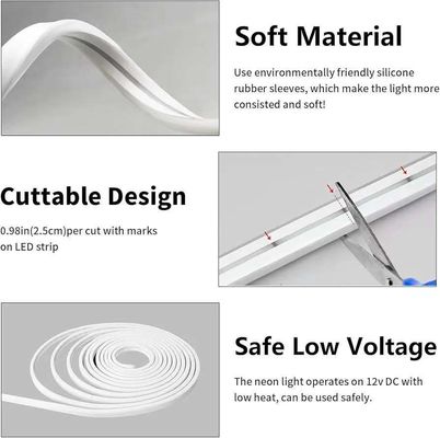 16.5FT / 5 Meter Sistema de canal de silicona sin mancha LED tubo flexible con recubrimiento blanco lechoso vía más ancha para 12mm LED resistente al agua luz de banda USC7 WW