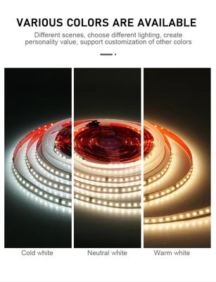 Ed 2835 Smd 120leds Lámpara de corriente Smart Led Strip Light Tape DC24V 10m Apagado Luz de retorno
