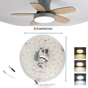 Motor de luz LED de 15W 100MM para comedor Kit de remodelación de panel de ventilador de techo de 120V con módulos DOB