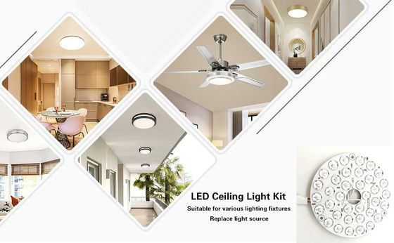 Alta luminosidad 230V 15W 110MM 36V 3CCT Parte de repuesto ventilador de techo placa de PCB controlador menos módulos LED atenuación y ajuste de color