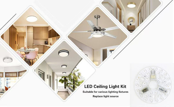 ERP Rosh módulos LED 5CCT 12W / 18W / 24W DIP interruptor ventilador de luz de techo con poder de bruja reemplaza el módulo LED
