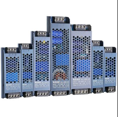 AC a DC Fuente de alimentación ultra delgada y delgada 12V / 24V 60W 100W 150W Conducción LED Fuente de alimentación de conmutación para caja de estaño de luz de tira LED