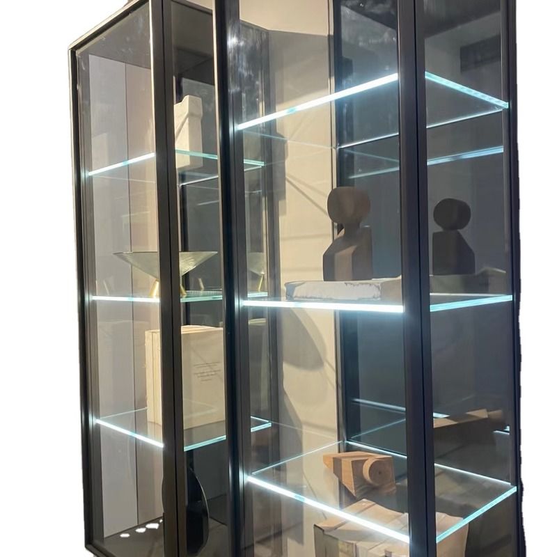Iluminación de gabinete de estantería de vidrio único de superficie moderna Iluminación de estantería de vidrio de led blanco cálido