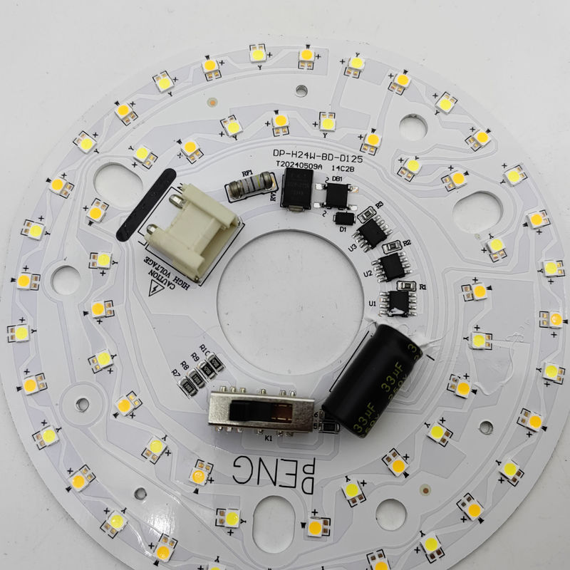 Dia125mm 4.9 pulgadas 24W LED de ventilador de techo luz Kit de remodelación Kit de reemplazo de luz de techo 5CCT 3000K 3500K 4000K 5000K 6000K ajustable 12W 18W 24W Switch, 2800LM 120V ETL 2 4 Watts