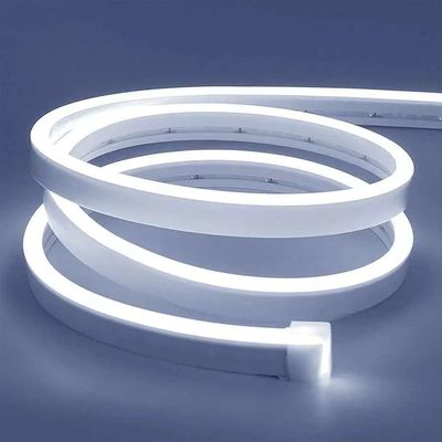 Lámparas de banda blanca LED de 16 ft / 5m Neon Light Strip 12V Flex Waterproof Neon LED Strip Silicona LED Neon Light para cocina dormitorio Decoración interior exterior Adaptador de alimentación No incluido