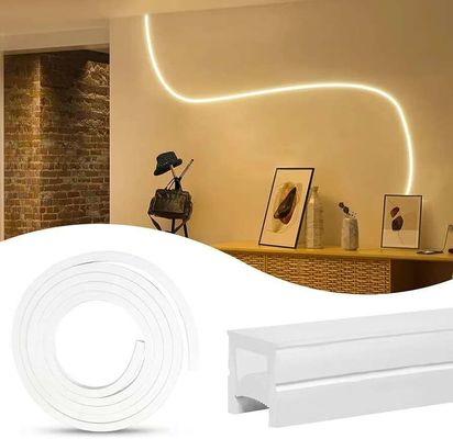 Exterior impermeable 12/24V Silicón LED Light Strip Para la decoración del hogar Neón LED Strip Lights Blanco 16.4ft/5m Neón Light Strip 12V Silicón impermeable Flexible LED Neón Lámparas de cuerda para el Festival de dormitorio