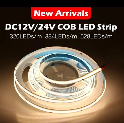 Luz de banda de COB para automóviles Luz de banda de LED 320led 384led 480led 528led 768leds RGB COB Luz de banda de LED para perfiles de aluminio