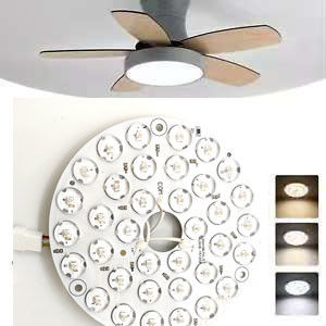 Alta luminosidad 230V 15W 110MM 36V 3CCT Parte de repuesto ventilador de techo placa de PCB controlador menos módulos LED atenuación y ajuste de color